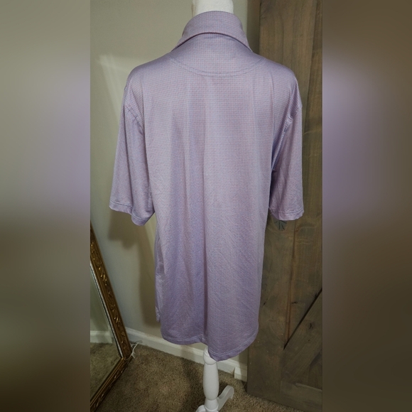 GRUN GOLF Maze Polo In Purplw Print. Size Large - Picture 6 of 15